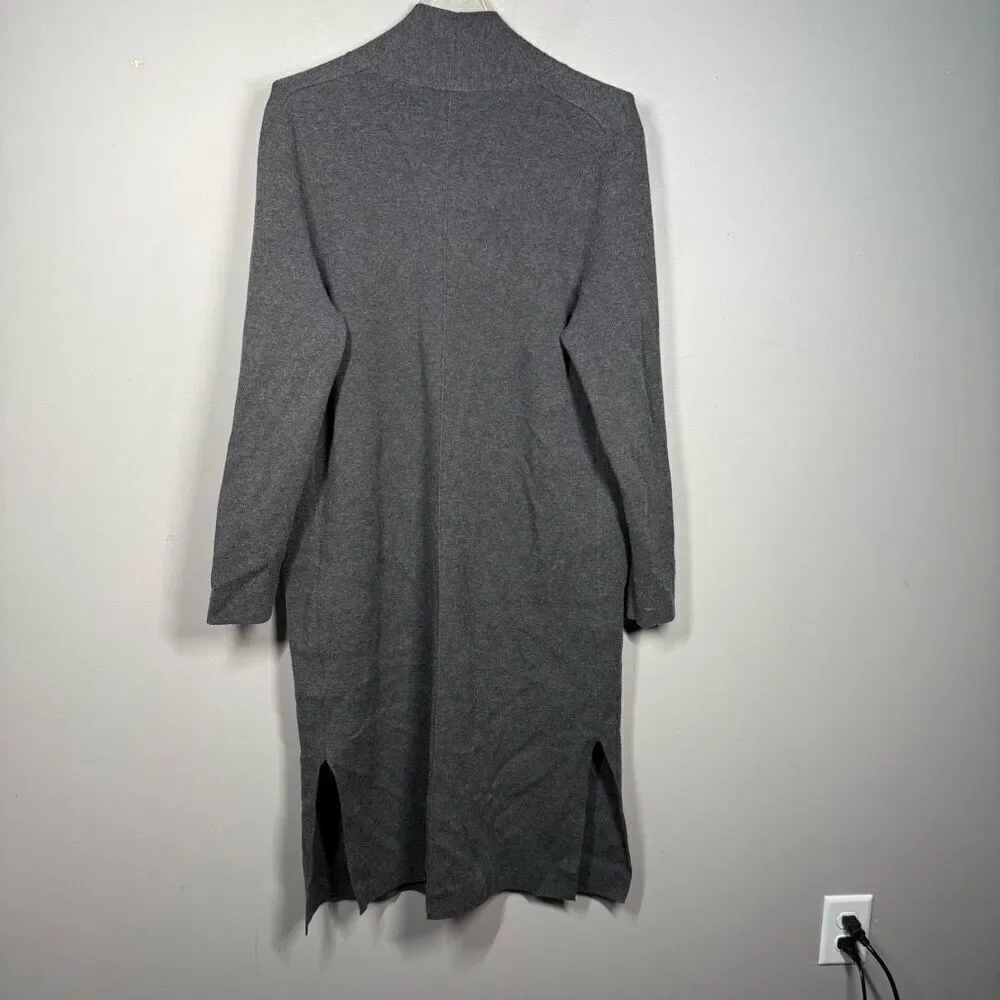 Banana Republic long lined knit cardigan duster sweater gray size Medium